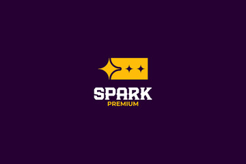 Simple sparks logo design vector template illustration idea