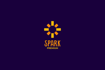 Simple sparks logo design vector template illustration idea