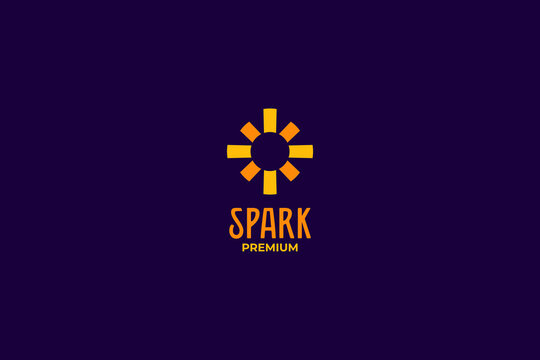 Simple sparks logo design vector template illustration idea