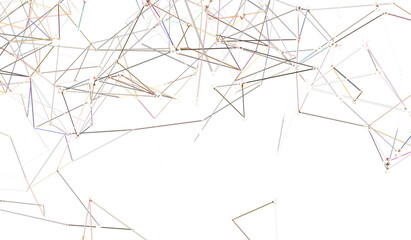 Abstract futuristic - technology with polygonal shapes on dark blue background.