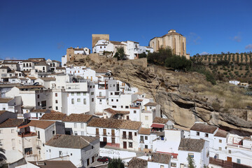 Landscape of the town of Setenil de las Bodegas, a charming town in the province of C&aacute;diz