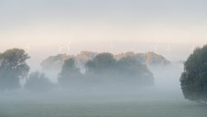 Herbst im Oderbruch in Brandenburg in Deutschland