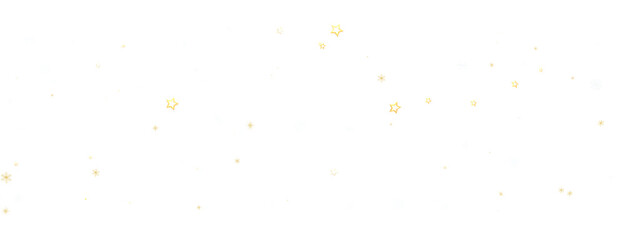 golden openwork shiny snowflakes, star, 3D rendering.