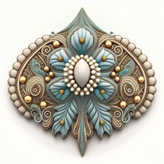 Art deco beadwork decorative element.