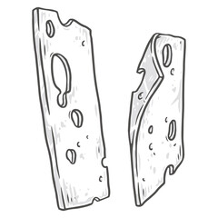 Maasdam cheese elements monochrome set