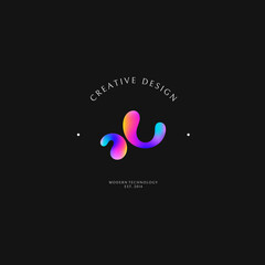 Creative design logo. Bright color
