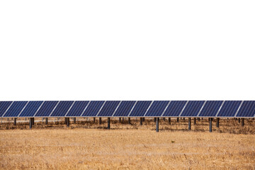 Solar panels with cut out background.