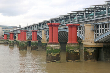 Blackfriars Bridge over the River Thames, London