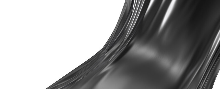 Abstract of silver lines background, Minimal dynamic shape, 3d renderin