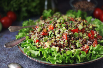 Quinoa and avocado salad - typical food in Peru