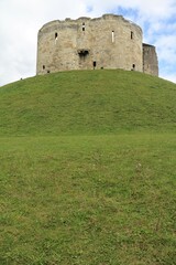 Fototapeta na wymiar Clifford's Tower on Green Hill in York, England United Kingdom