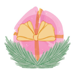 Isolated detailed colored christmas present Vector illustration