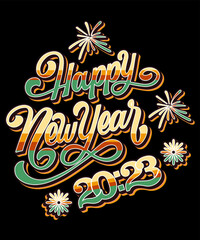  Happy New year 2023 T-shirt Design