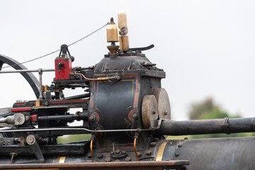 Close up of the whistle on a traction engine