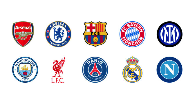 Logos Set of the World's Top Soccer Teams