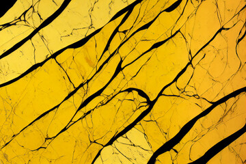 Black and yellow marble abstract background. Decorative acrylic paint pouring rock marble texture. Horizontal Black and yellow abstract pattern.
