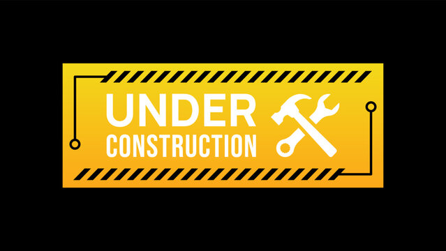 Under construction sign vector design