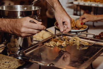 Plateau de crêpes minute pour les invités