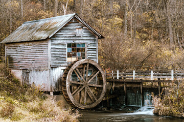 Old mill located in Wisconsin taken during Autumn