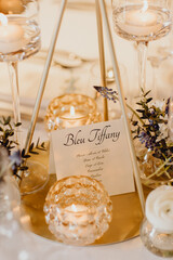 Décoration d'une table de mariage