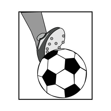 Design Image illustration of a soccer ball, image of a ball and shoes