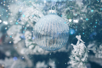  christmas bauble  on a festive background