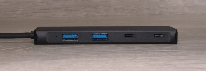 USB hub, docking station for USB-C and USB A 3.0