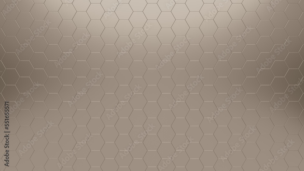 Poster Realistic abstract honeycomb background. 3d rendering.