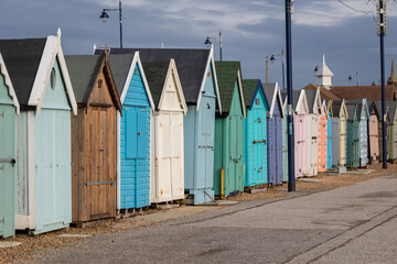 Colourful Beach huts in Southwold Suffolk