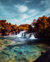 Krka national park Dalmatia Croatia Waterfall
