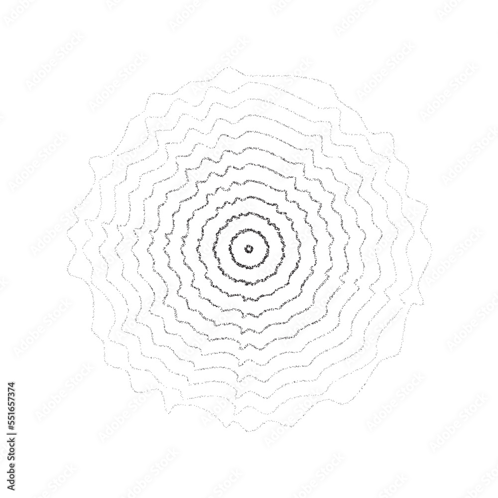 Poster texture concentric ripple circles set. sonar or sound wave rings collection. epicentre, target, rada