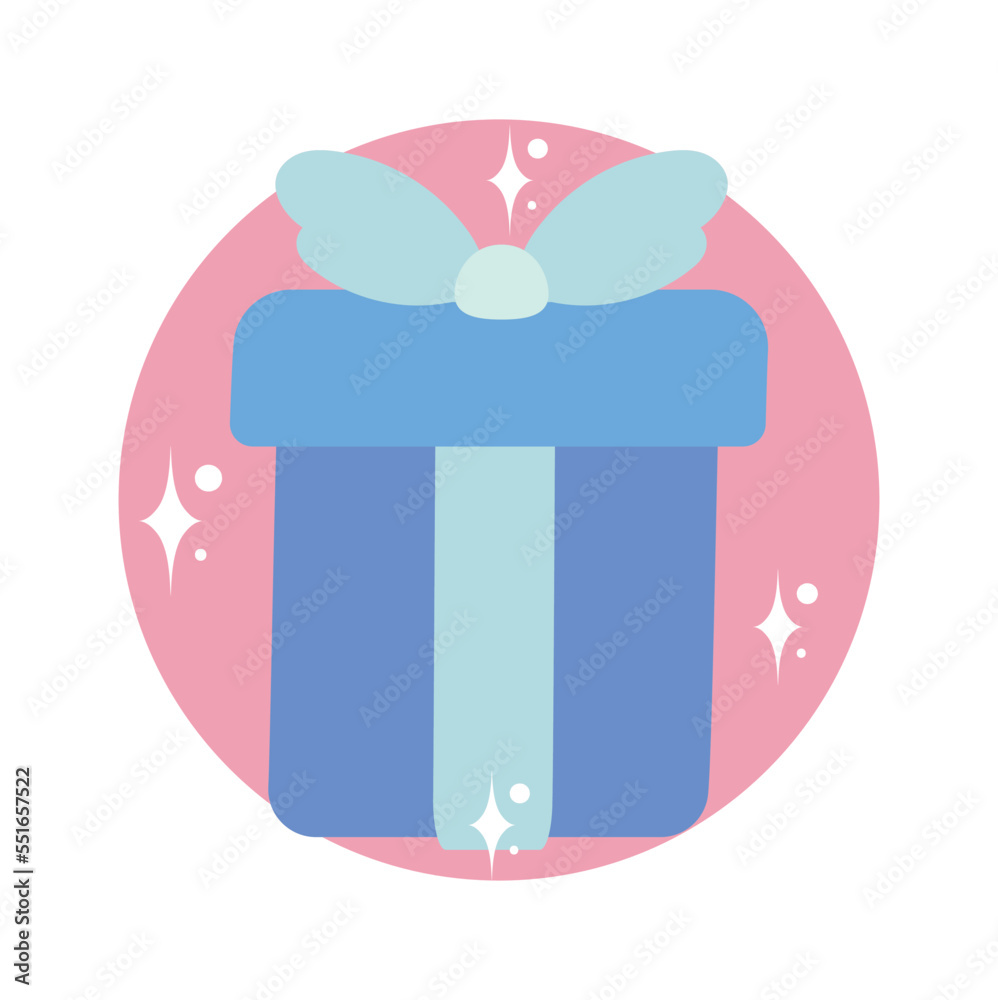 Poster gift box icon