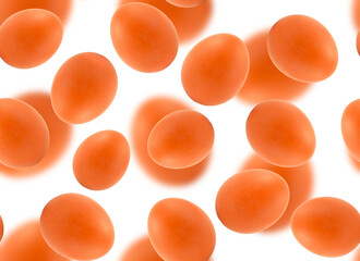 Chicken egg seamless pattern. Eggs on a white background.