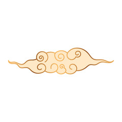 Isolated asian traditional cloud shape icon Vector illustration