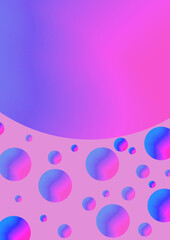 Abstract background. Futuristic, glowing, colorful circles illustration. Multidimensional effect. 