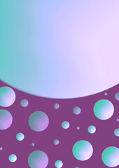 Abstract background. Futuristic, glowing, colorful circles illustration. Multidimensional effect. 