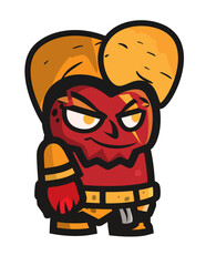 cartoon of a man in a hat