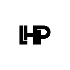 lhp letter initial monogram logo design