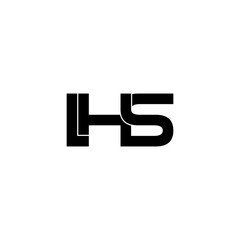Obraz premium lhs letter initial monogram logo design