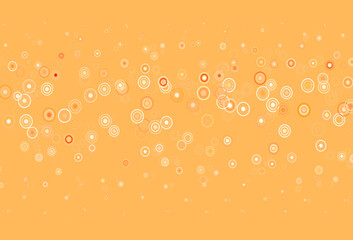 Light Orange vector pattern with spheres.