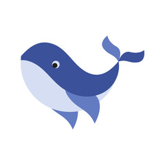 Whale kid vector illustration isolated on transparent png