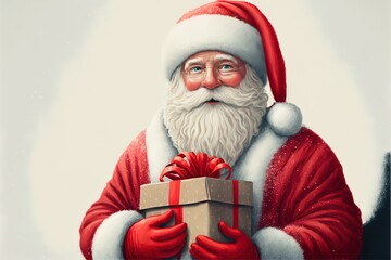 santa claus with gifts Generative AI