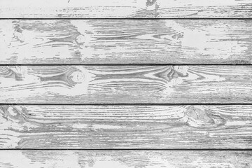 White fence boards with natural pattern on wooden surface, texture background