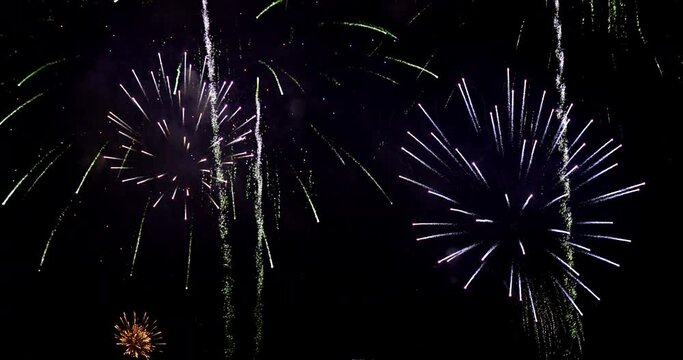 Happy new year light, bokeh christmas backgrounds fireworks celebrate lights