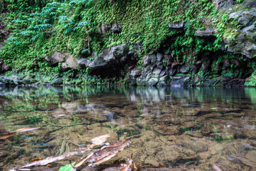blue lake trail on azores