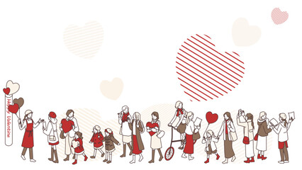 バレンタインのフレーム