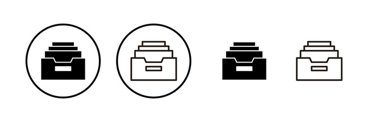 Archive folders icon vector illustration. Document vector icon. Archive storage icon.