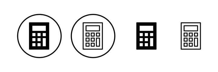 Calculator icon vector illustration. Accounting calculator sign and symbol.