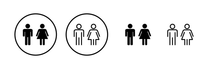 Man and woman icon vector illustration. male and female sign and symbol. Girls and boys