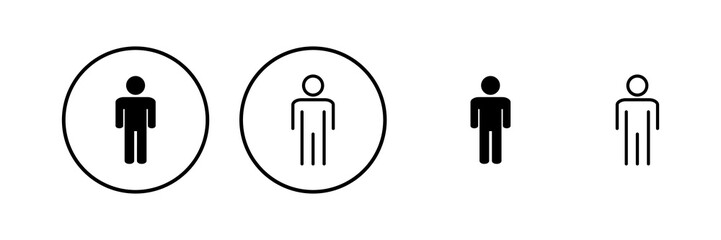 Man icon vector illustration. male sign and symbol. human symbol